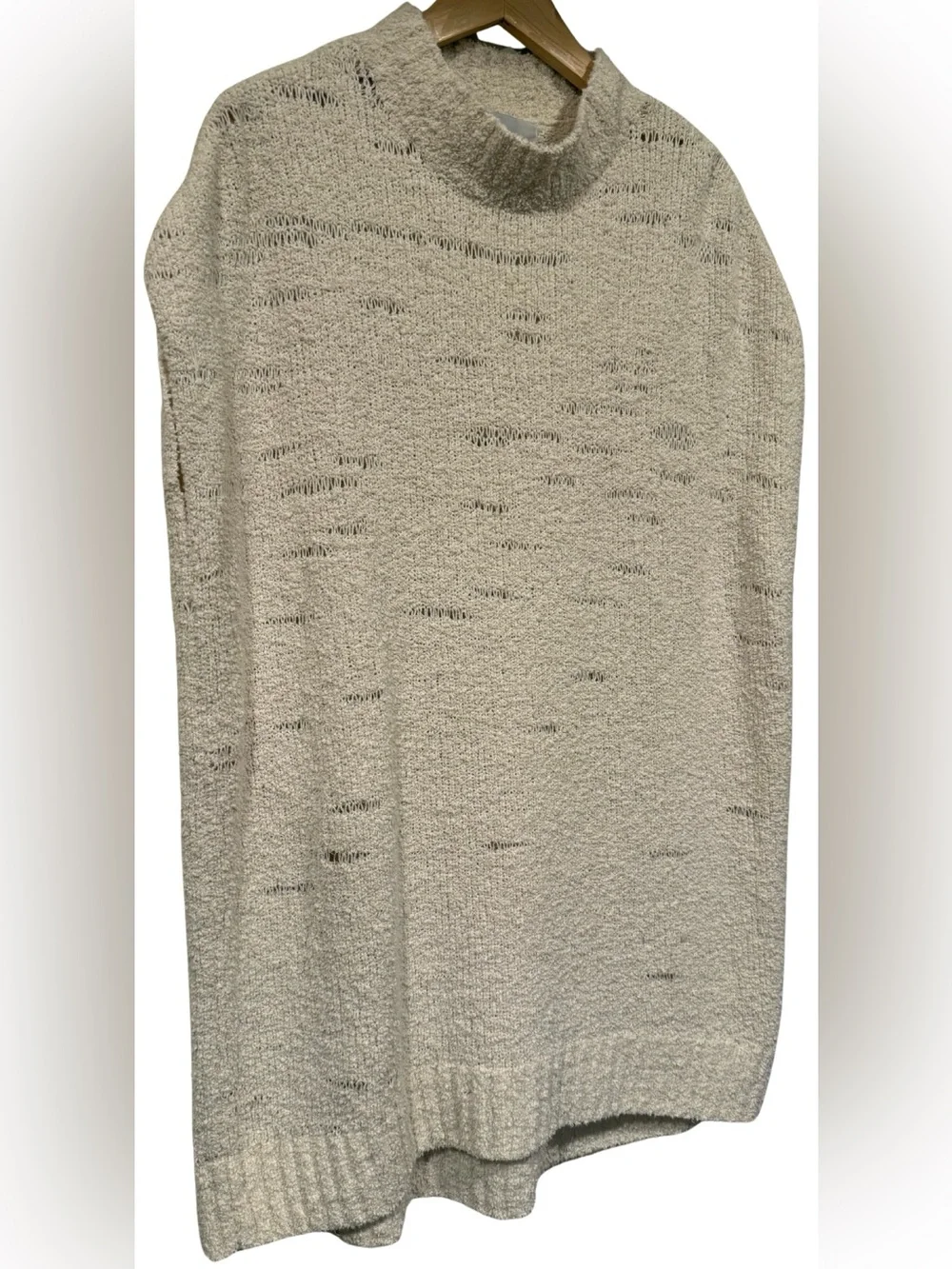 Free People Beach Cozy Up Tunic Sweater Dress Coastal Cover Up M Cotton Boho